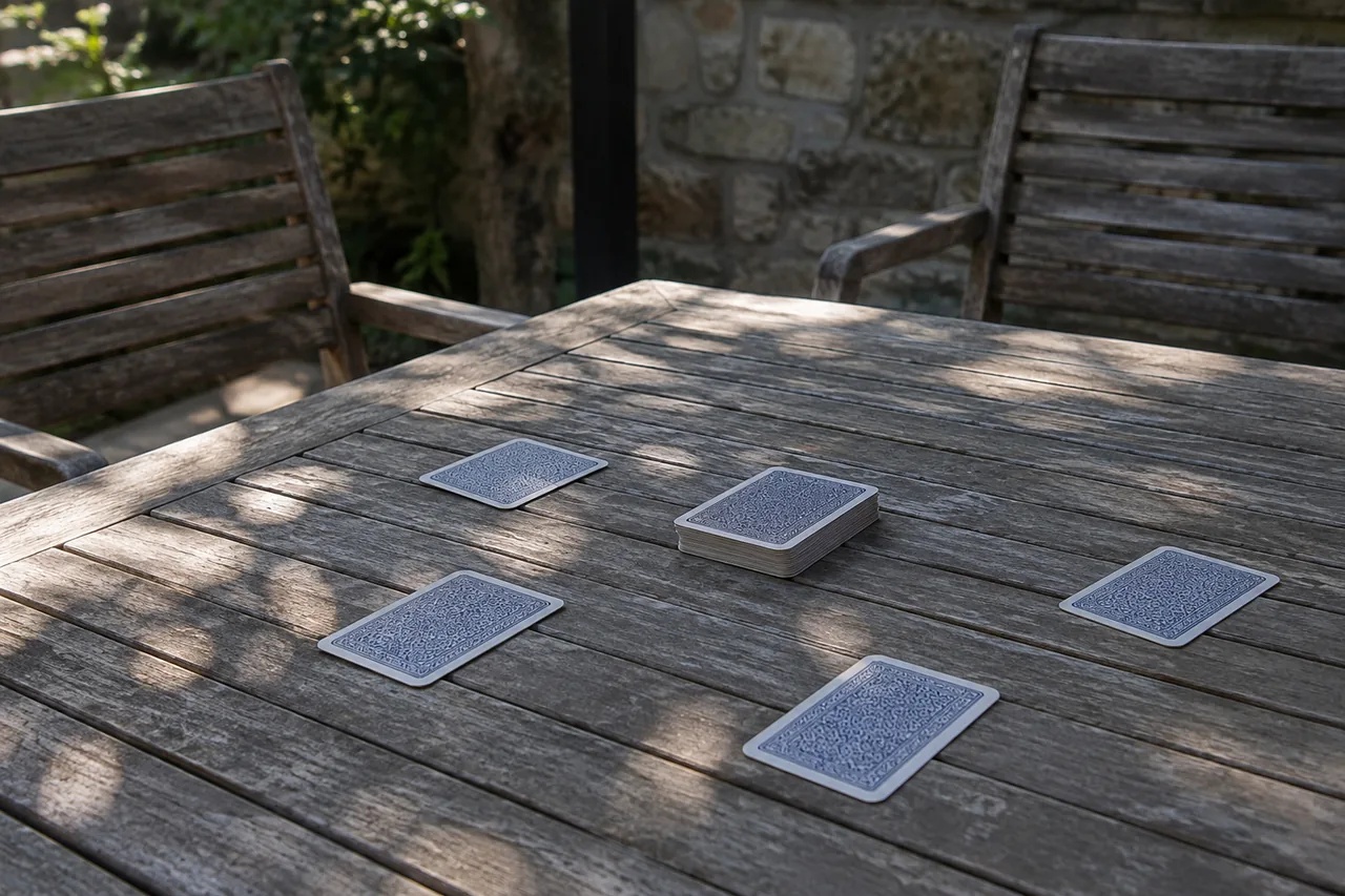 Bàn chơi bài — ảnh minh họa AI